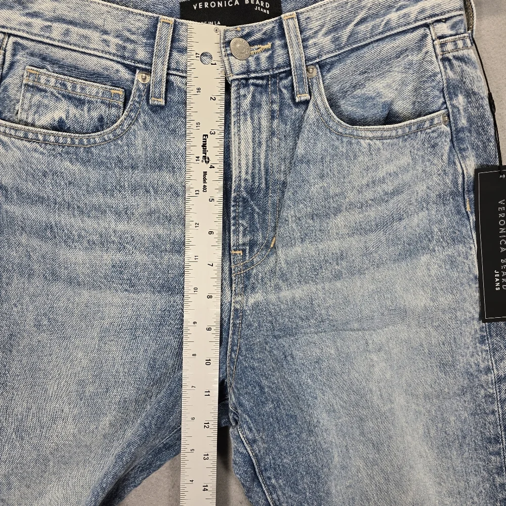 $248 Veronica Beard Women's Blue Carly High Rise Kick Flare Jeans PantsSize 26/2 - Picture 9 of 15